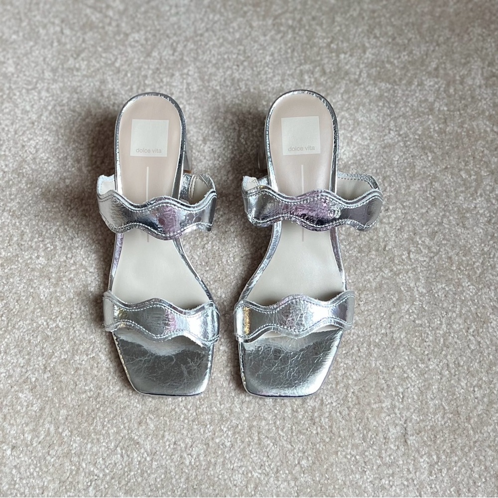 NIB Dolce Vita Ilva Mid Sandal in silver size 7 - Picture 4 of 7